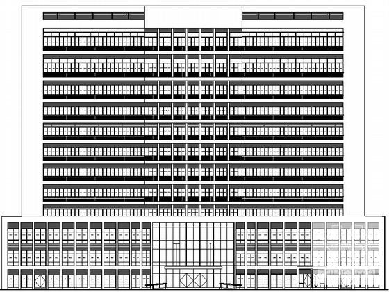 12层人民医院门诊住院部灾后重建建筑施工CAD图纸 - 1