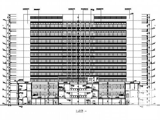 12层人民医院门诊住院部灾后重建建筑施工CAD图纸 - 2