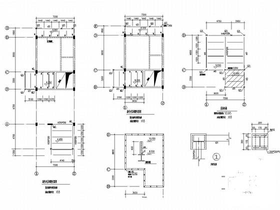 国内别墅改造结构CAD施工图纸（新增基础梁夹层）(楼梯详图) - 3