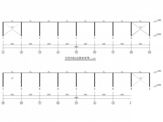 单层仓库拱形屋架建筑结构CAD施工图纸 - 4