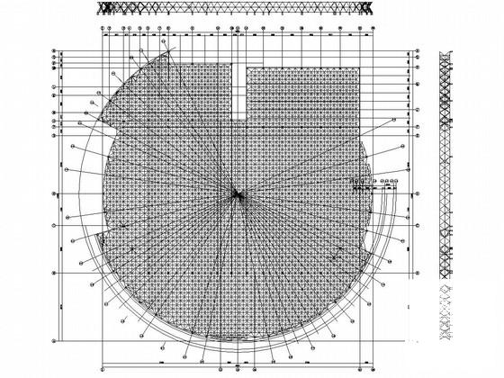 工人文化宫螺栓球网架结构CAD施工图纸 - 2