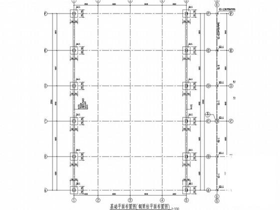 钢结构菜市场农贸大棚结构CAD施工图纸 - 1