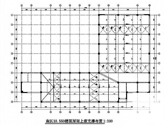 会所三角型钢屋架结构CAD施工图纸(梁配筋图) - 1