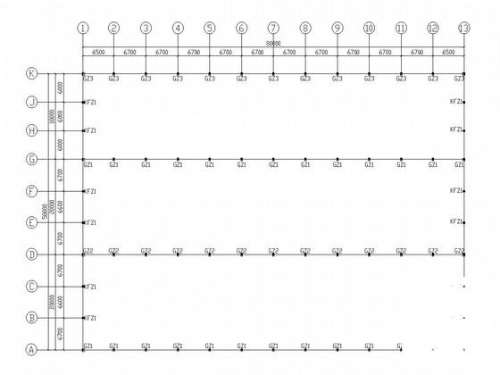 20米跨门刚结构家具厂厂房结构CAD施工图纸（门式刚架） - 2