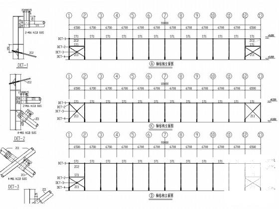 20米跨门刚结构家具厂厂房结构CAD施工图纸（门式刚架） - 3