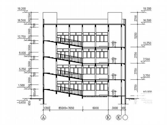 学校5层教学楼建筑方案设计图纸(平面图) - 2