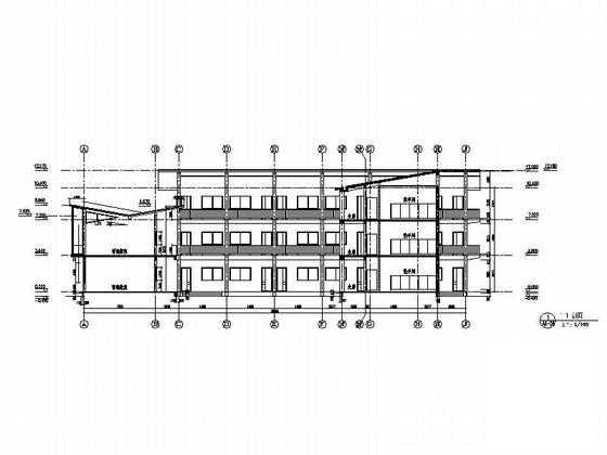 3层现代风格教学楼建筑方案设计CAD图纸 - 2