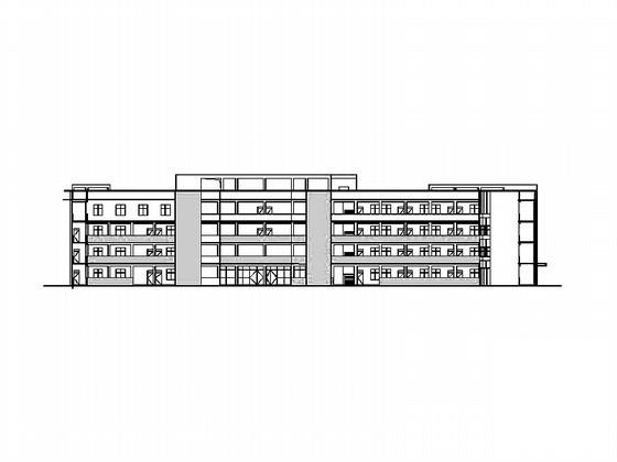 中学4层办公楼建筑扩初CAD图纸 - 1