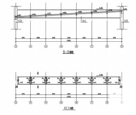 钢结构连廊结构CAD施工图纸（建筑CAD施工图纸） - 2