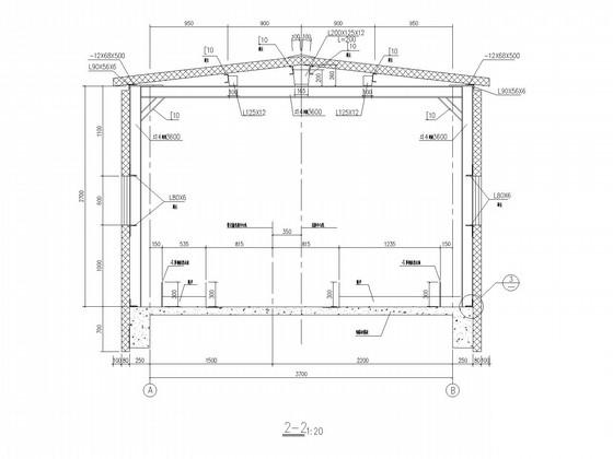 带式输送机栈桥钢桁架结构CAD施工图纸（独立基础）(平面布置图) - 3