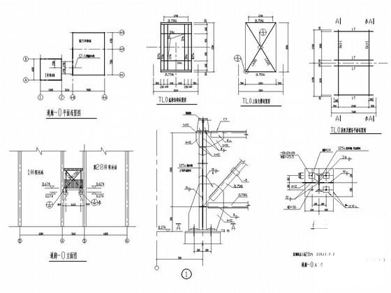烧结机改造工程通廊钢结构CAD施工图纸（8度抗震）(彩色压型钢板) - 1