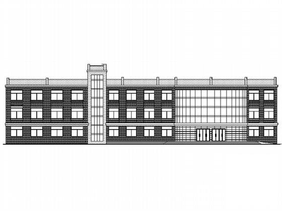 学院3层活动中心建筑扩初图纸 - 1