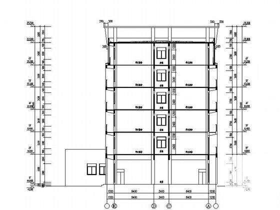 小学6层宿舍建筑施工CAD图纸(卫生间详图) - 2