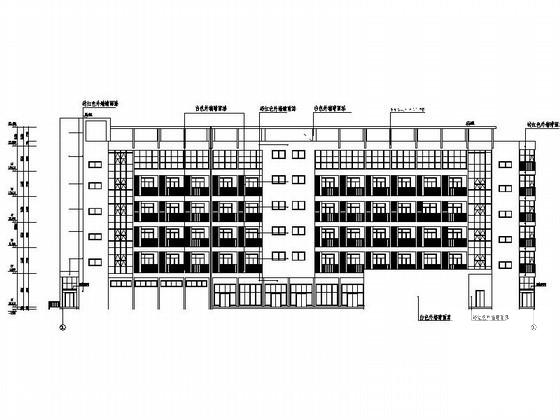 小学6层宿舍建筑施工CAD图纸(卫生间详图) - 4