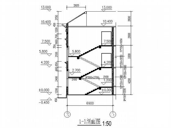 小区3层简欧式会所建筑扩初图纸 - 2