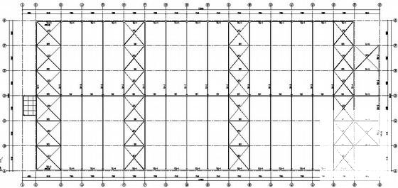 2X27米跨门式刚架厂房结构CAD施工图纸（独立基础）(平面布置图) - 1