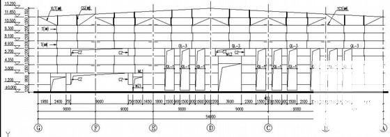 2X27米跨门式刚架厂房结构CAD施工图纸（独立基础）(平面布置图) - 3