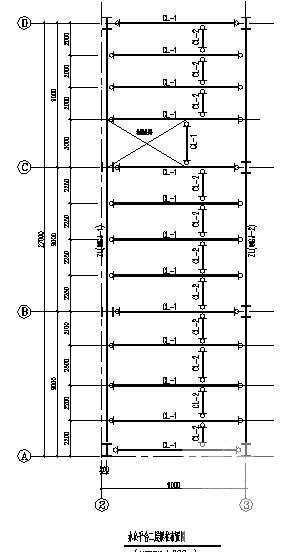 2X27米跨门式刚架厂房结构CAD施工图纸（独立基础）(平面布置图) - 4
