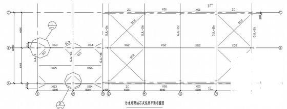 12米石灰库房上部钢结构CAD施工图纸（门式刚架） - 1