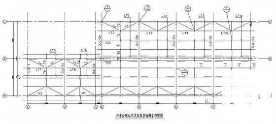 12米石灰库房上部钢结构CAD施工图纸（门式刚架） - 2