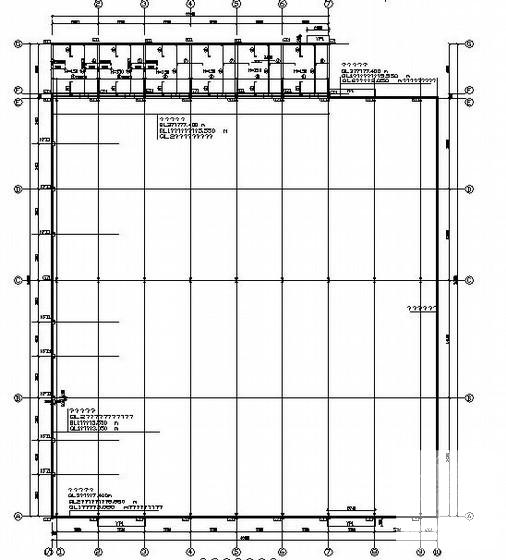 49m双跨门式钢架车间结构CAD施工图纸（独立基础）(平面布置图) - 1