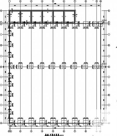 49m双跨门式钢架车间结构CAD施工图纸（独立基础）(平面布置图) - 3