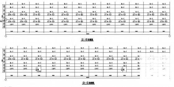 24米跨带夹层门式刚架仓库结构CAD施工图纸(基础平面图) - 2