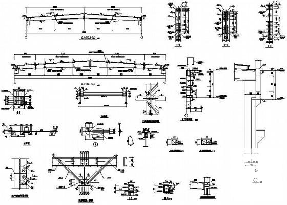 单层排架钢结构厂房结构CAD施工图纸(平面布置图) - 2