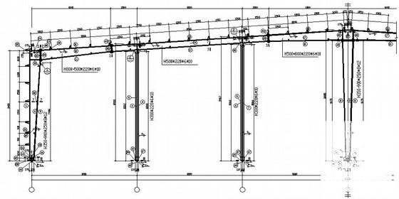 48米跨门式刚架厂房结构CAD施工图纸（6度抗震） - 3