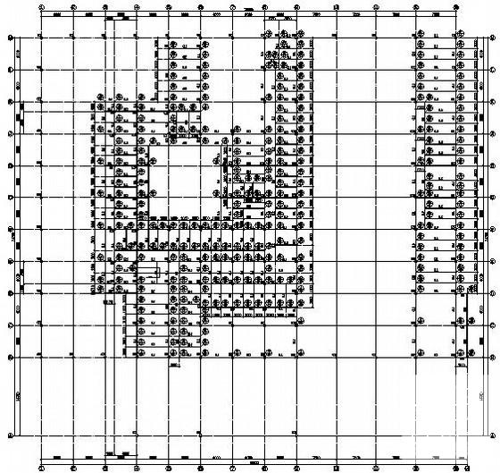 4S展厅及办公区钢框架结构CAD施工图纸(平面布置图) - 1