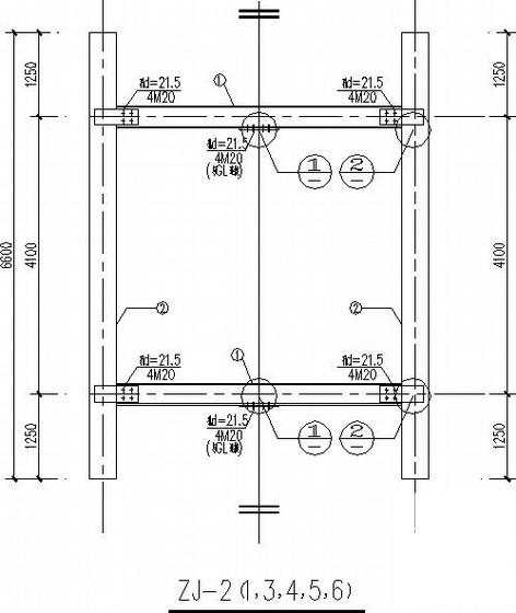 钢桁架三角形广告牌结构CAD施工图纸 - 2