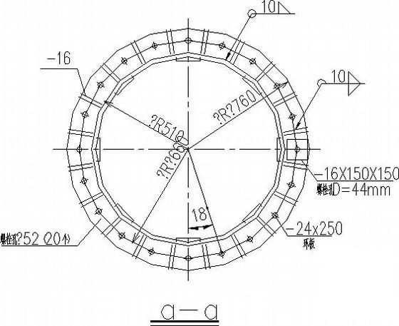 高速公路双面广告牌结构CAD施工图纸 - 2