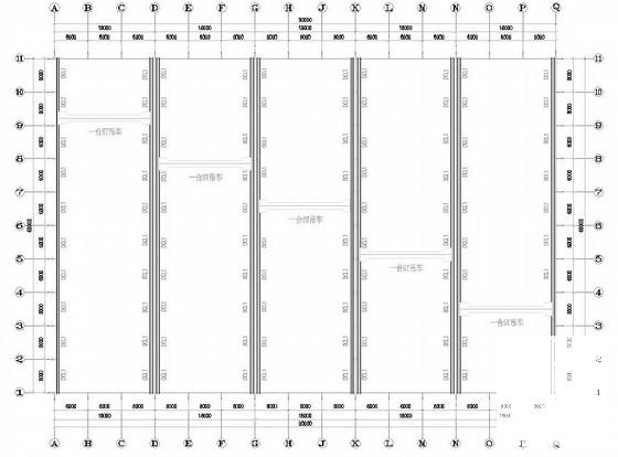 5t吊车钢结构单层厂房结构CAD施工图纸 - 2