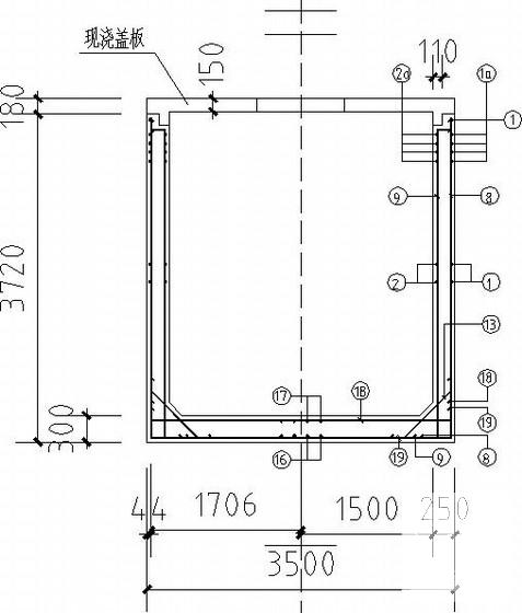 人民医院化粪池混凝土结构CAD施工图纸（6度抗震）(建筑设计说明) - 2