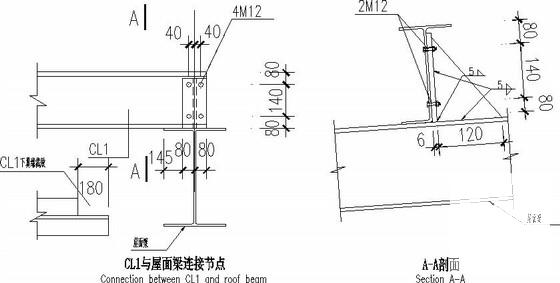 单层多连跨钢桁架屋盖结构厂房结构CAD施工图纸(屋面檩条布置) - 3