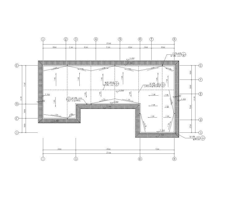 办公楼屋顶平面图