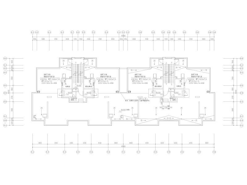 机房层通风平面图