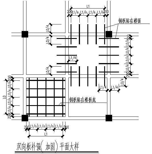 双向板加固节点图 - 1