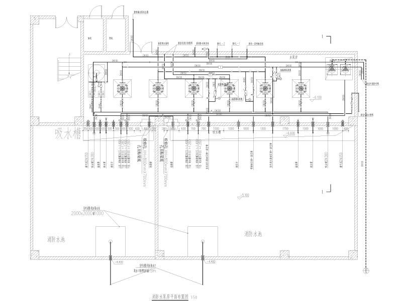 消防水泵房平面布置图