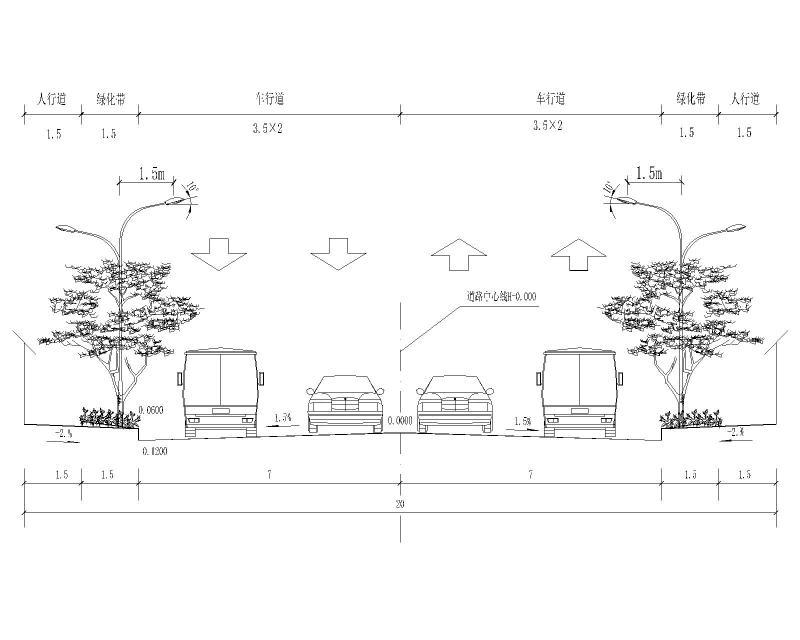 道路标准横断面图