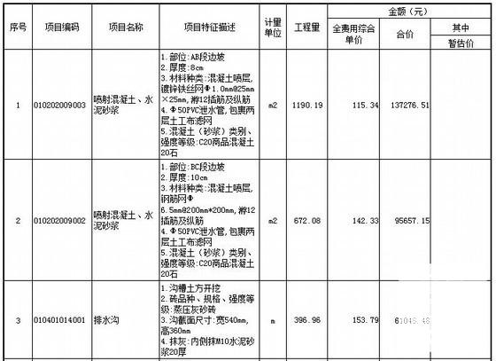 基坑支护工程预算书 - 1