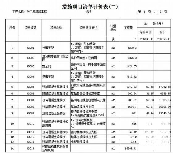 2013棉花加工厂2#车间建筑装饰工程清单报价（广联达计价） - 1