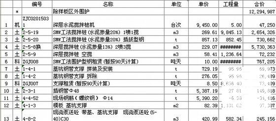 多层、小高层住宅楼土建工程预算书（车库） - 4