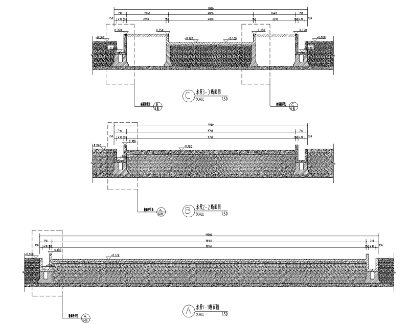 水景断面图