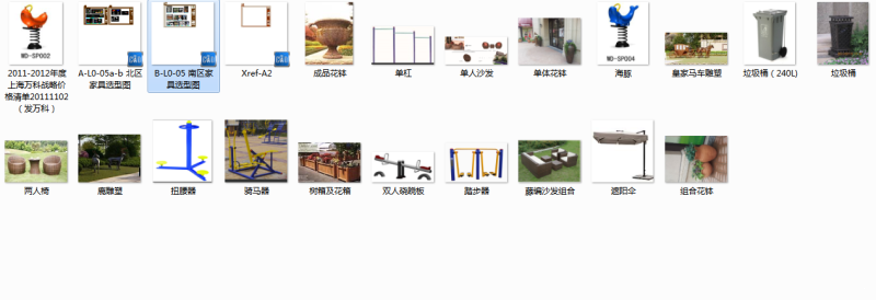 住宅小区家具选型详图设计 (4)