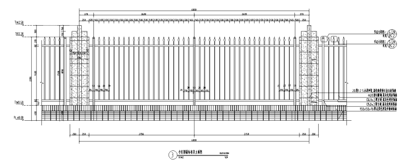 住宅围墙标准段设计 (2)