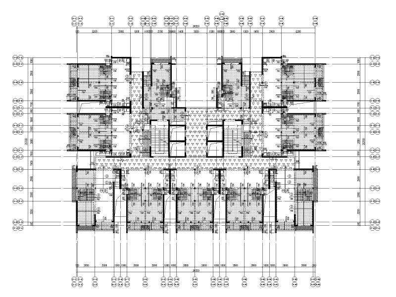 1栋C座四层、D座五层平面布置及板配筋图