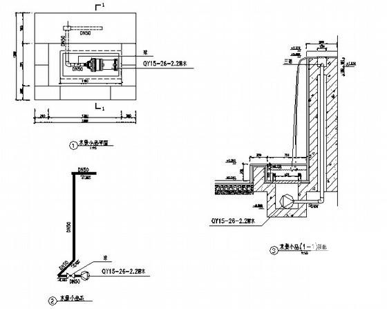 水景小品施工详细设计CAD图纸 - 1