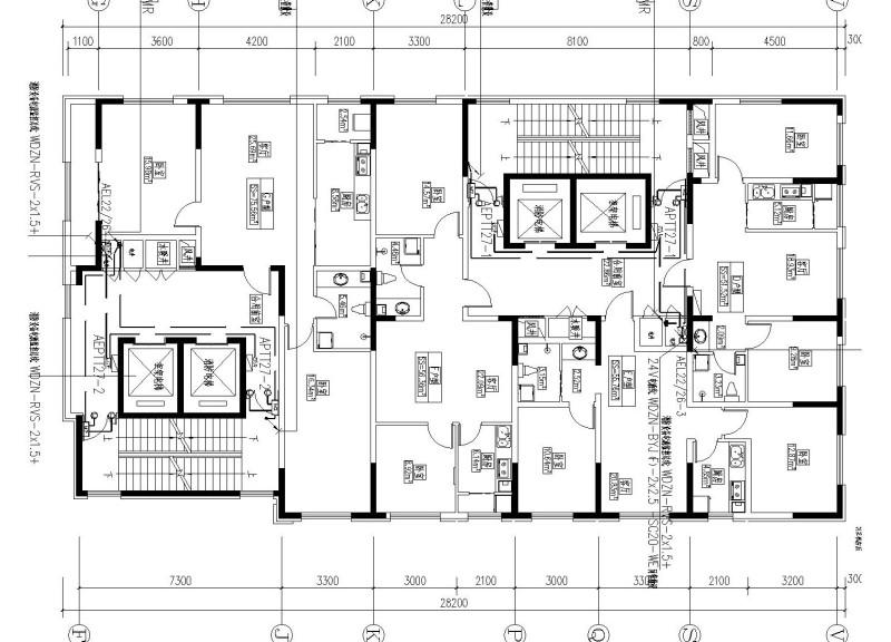 一类高层公共建筑消防报警、防火门监控、消防电源监控系统CAD施工图纸 - 5