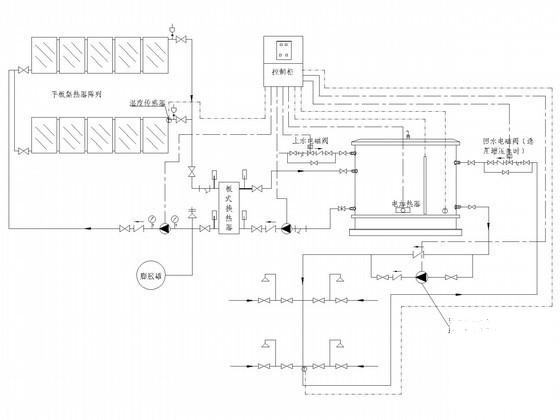 太阳能热水系统给排水系统图纸（泳池加热系统） - 1
